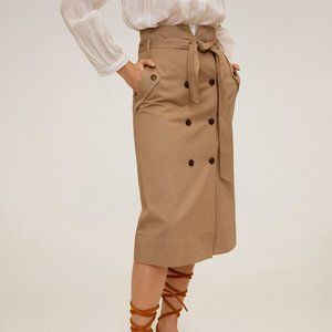 Mango Double-breasted skirt - 67050616 09 Size L NWT